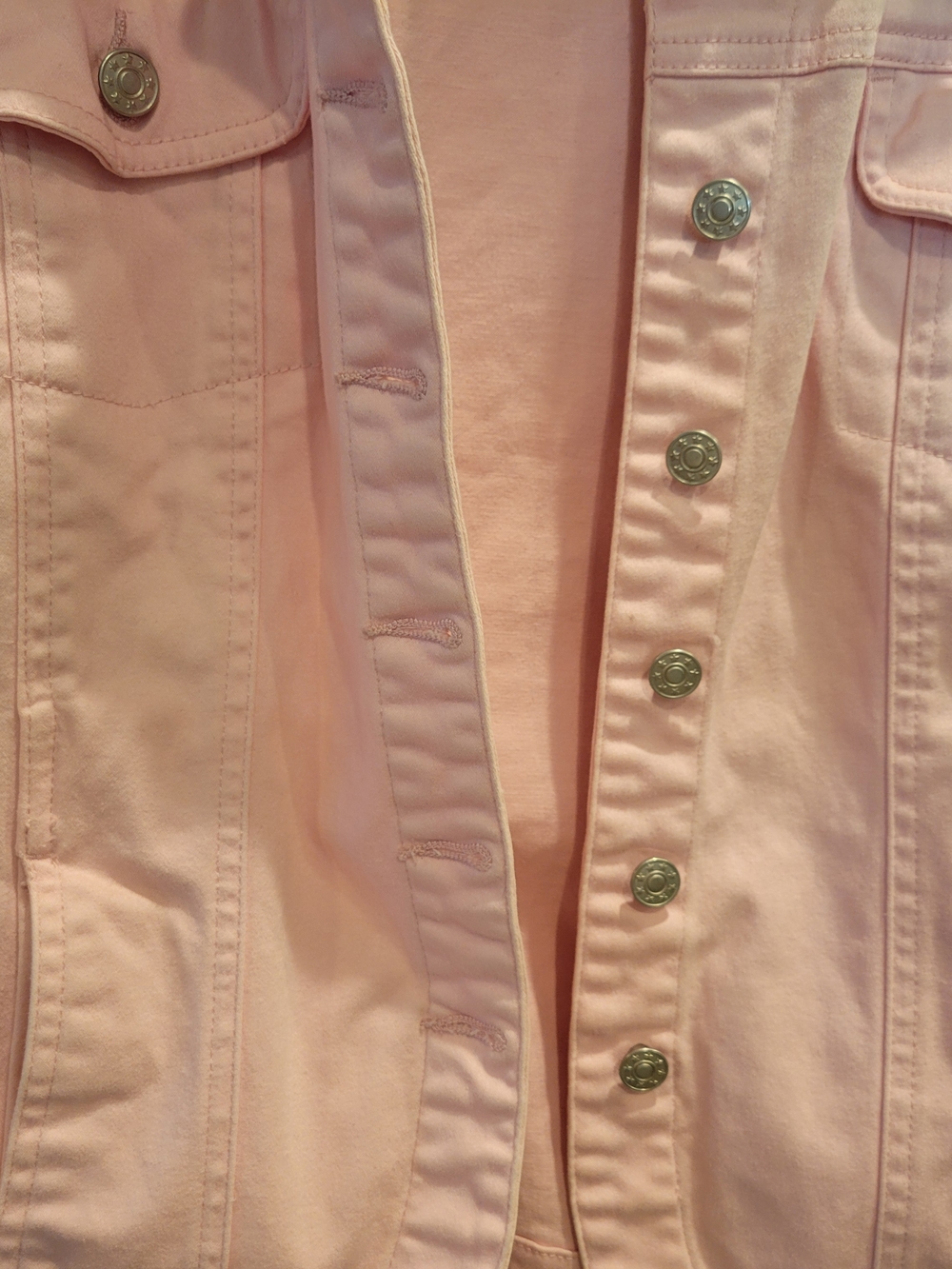 Pink Cotton Blend Jacket for Women - Picture 3 of 4